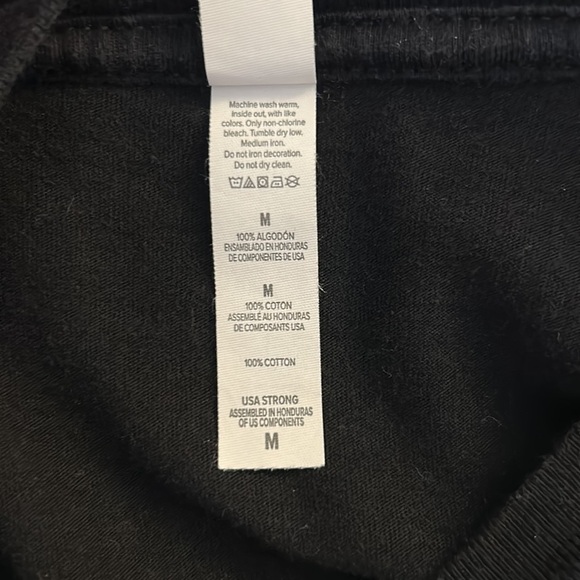 Canvas Black Floral Short Sleeve T-Shirt Size Medium - Picture 5 of 5